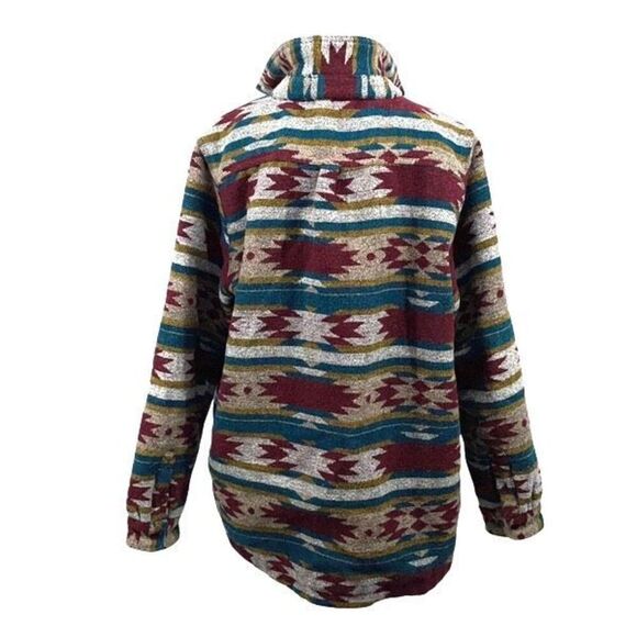 Stoic Aztec Western Print Shirt Jacket Shacket Women's Size XLarge - Picture 5 of 11